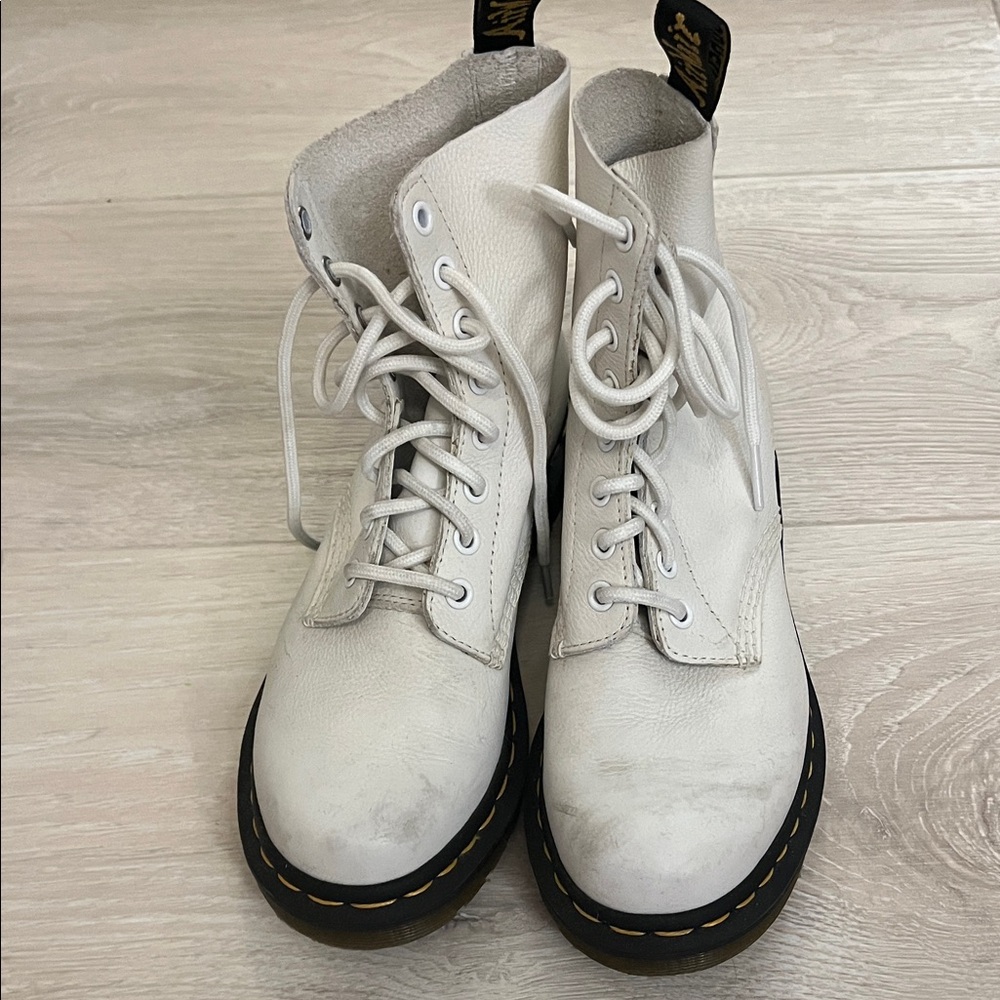 Dr. Martens White Combat Boots